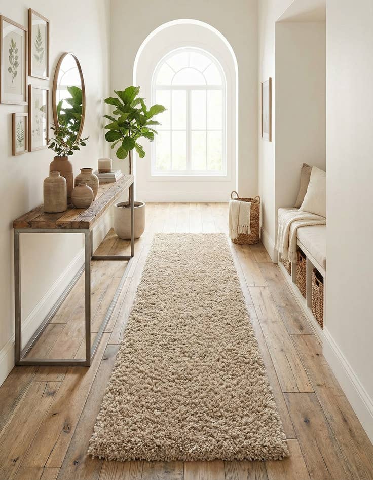 Detail image of  2' 7 x 16' 5 Zermatt Shag Runner Rug