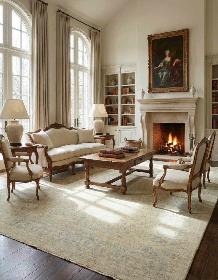 Detail image of 12' 3 x 18' 4  Hand Knotted Peshawar Ziegler Rug