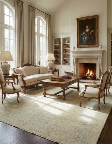 12' 3 x 18' 4 Hand Knotted Peshawar Ziegler Rug