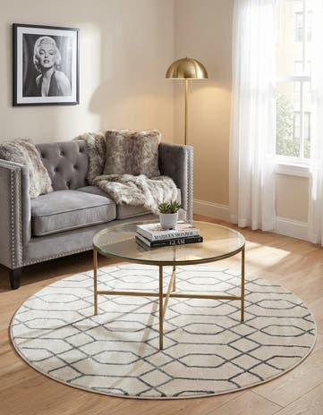 5' 3 x 5' 3 Marilyn Monroe™ Glam Trellis Round Rug