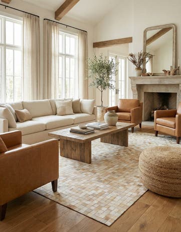 5' 2 x 7' 11 Cowhide Stocks Rug