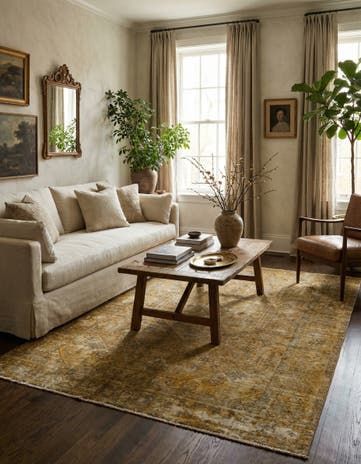 6' 3 x 8' 2 Hand Knotted Ultra Vintage Persian Wool Rug