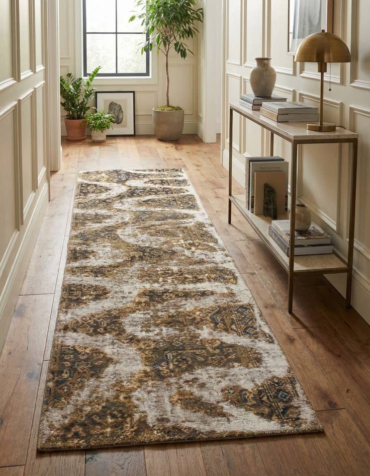 Detail image of 2' 8 x 8' 10  Hand Knotted Ultra Vintage Persian Wool Runner Rug