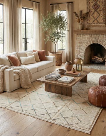 8' 4 x 10' 4 Hand Knotted Moroccan Wool Rug
