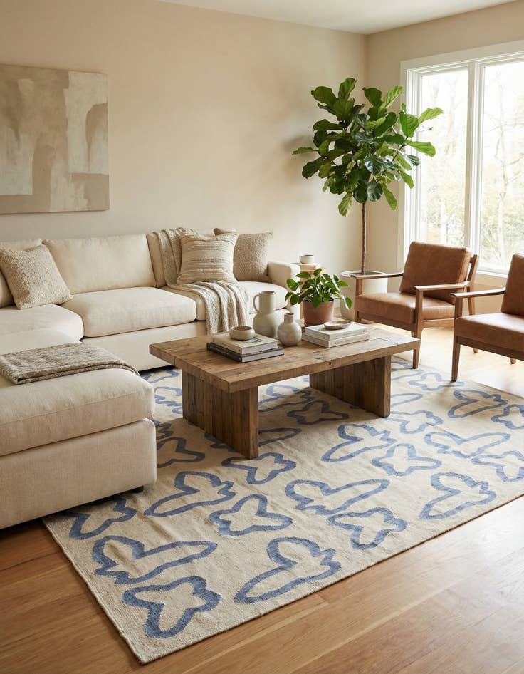 Detail image of 8' x 9' 6  Hand Woven Kilim Modern Wool Rug