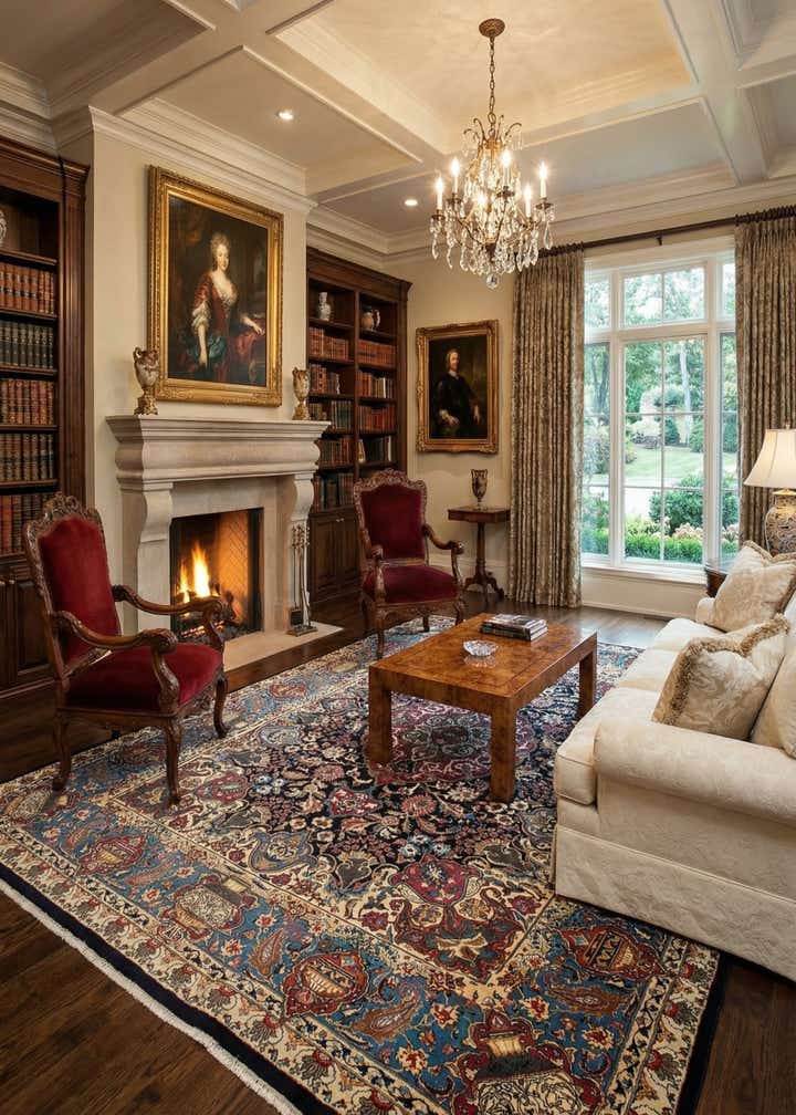 9' 8 x 12' 11 Mashad Wool Rug