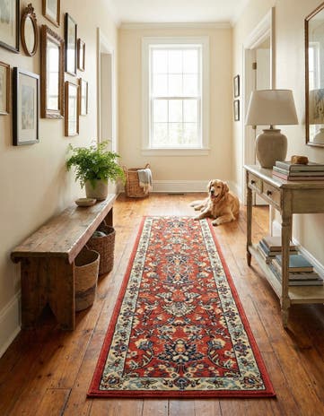 2' x 8' 2 Kashan Design Runner Rug