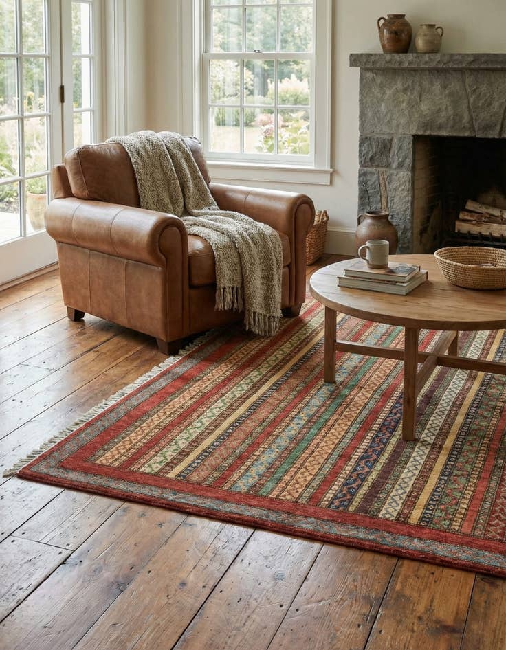 Detail image of 4' 9 x 6' 4 Hand Knotted Ariana Ziegler Rug