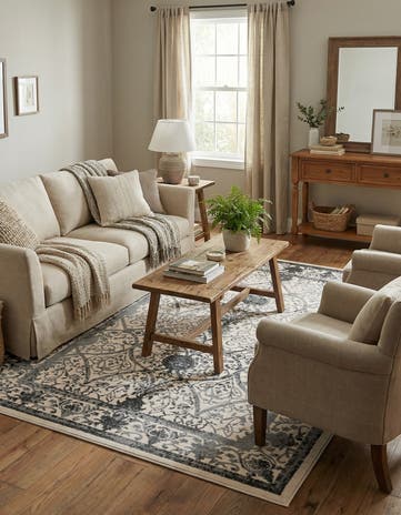 Ivory and Gray Miranda Rug