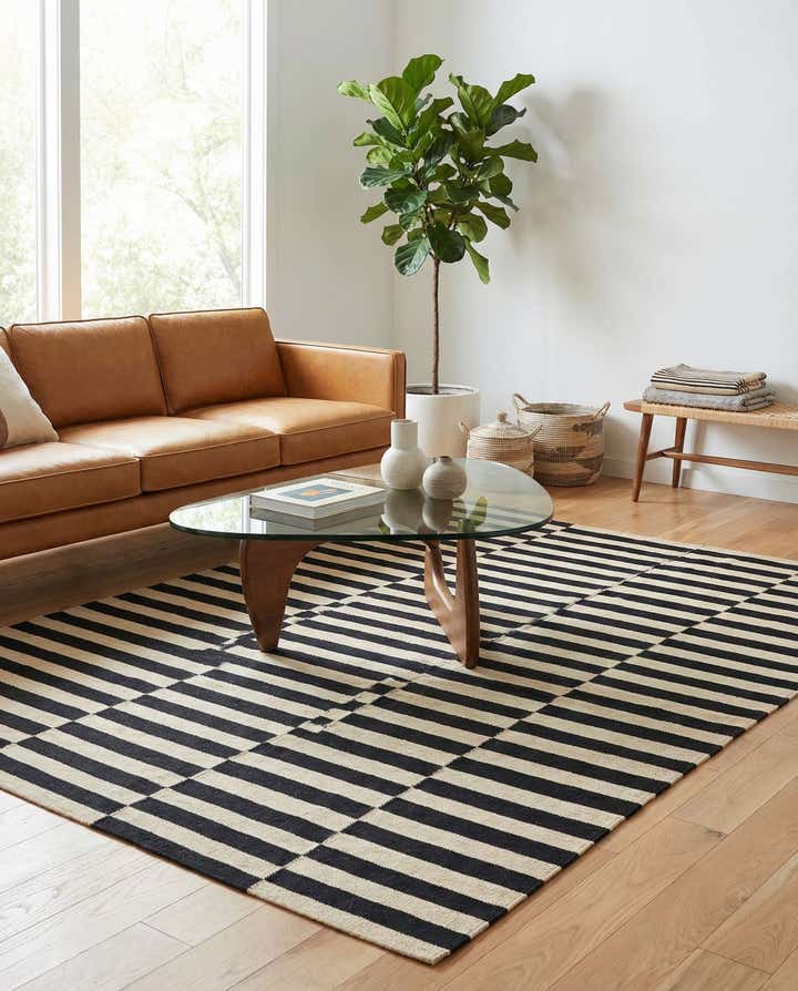 5' 2 x 6' 4 Hand Woven Kilim Modern Wool Rug