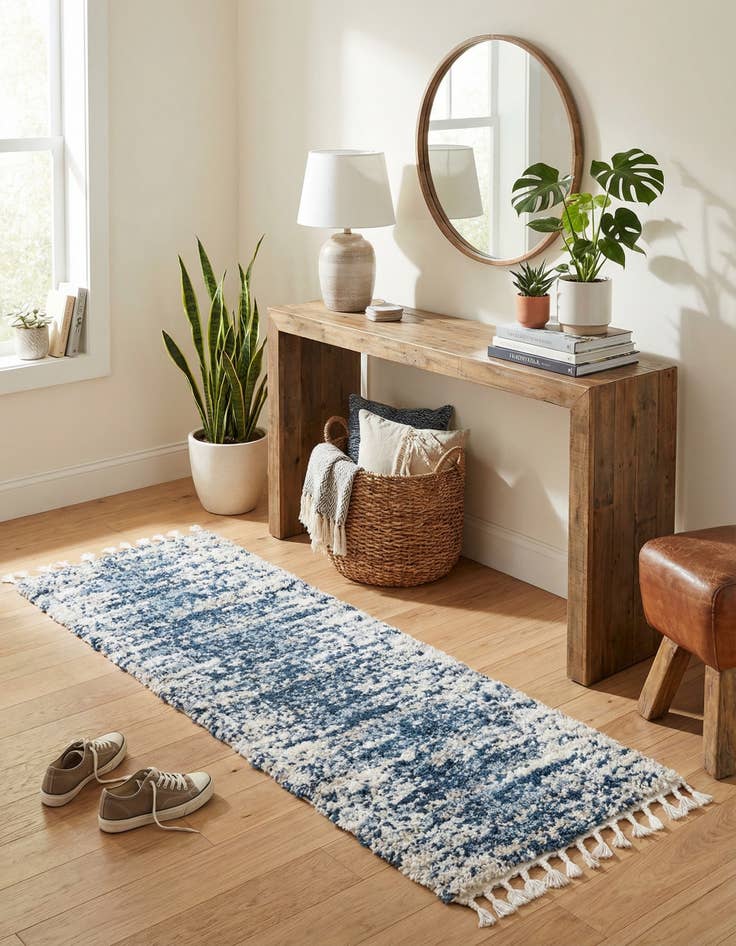 Detail image of  2' x 6' Serenity Shag Runner Rug