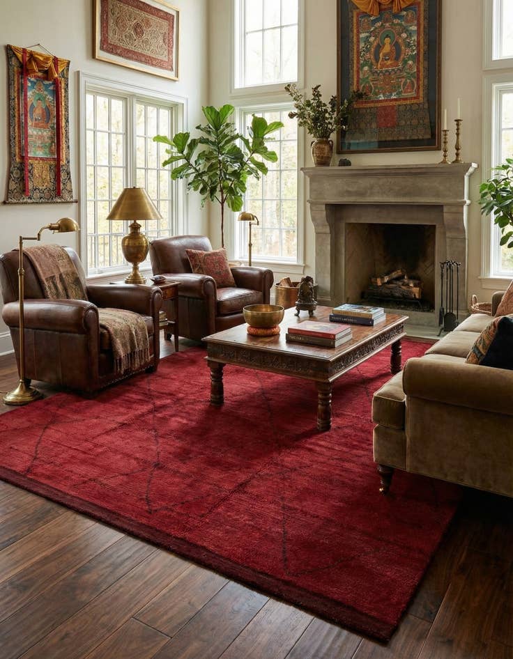 Detail image of  8' 4 x 10' 3 Atlas Tibet Wool Rug