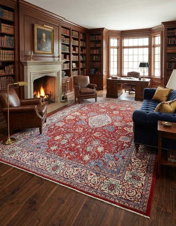 10' x 13' 2 Hand Knotted Farahan Persian Wool Rug