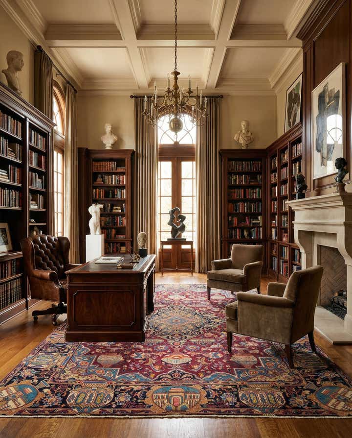 9' 9 x 12' 6 Hand Knotted Kashmar Persian Wool Rug