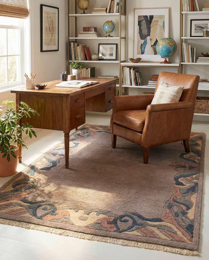 4' x 5' 11 Hand Knotted Tibet Wool Rug