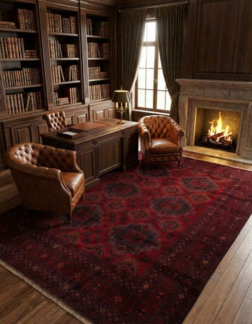 6' 8 x 9' 9 Hand Knotted Khal Mohammadi Wool Rug