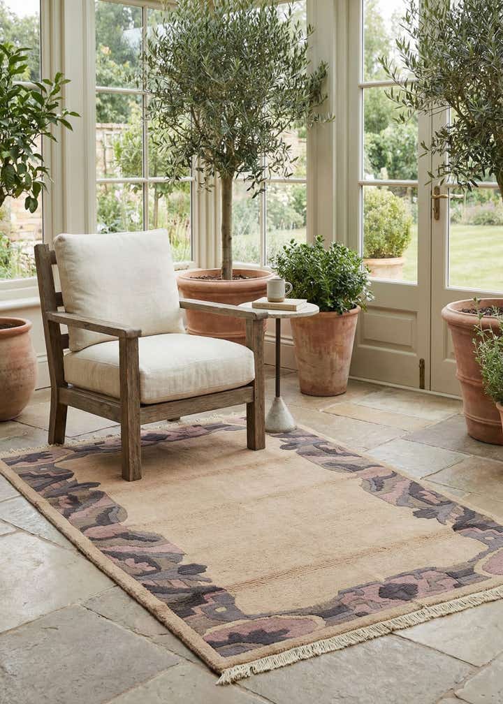 4' 2 x 5' 10 Hand Knotted Tibet Wool Rug