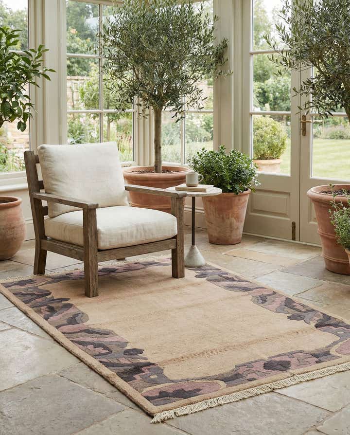 4' 2 x 5' 10 Hand Knotted Tibet Wool Rug