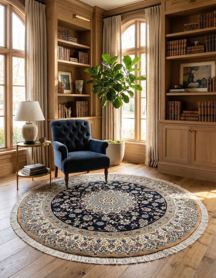 Detail image of 6' 8 x 6' 8 Nain Round Rug