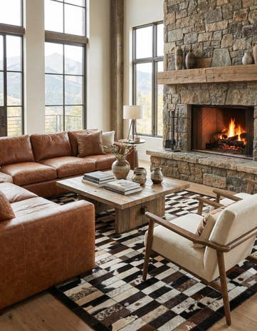 5' 3 x 8' 1 Cowhide - Patchwork Rug