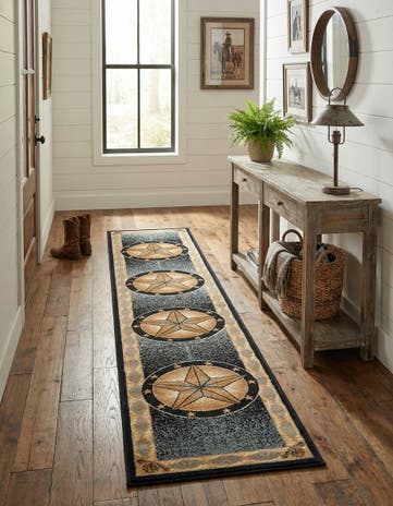 Blue Pioneer Runner Rug