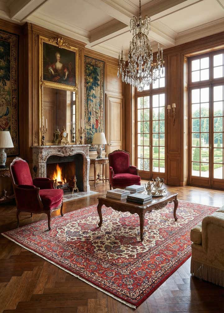 8' 9 x 12' 6 Isfahan Wool Rug