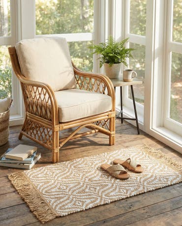  2' 1 x 3' 2  Hand Braided Jute Rug