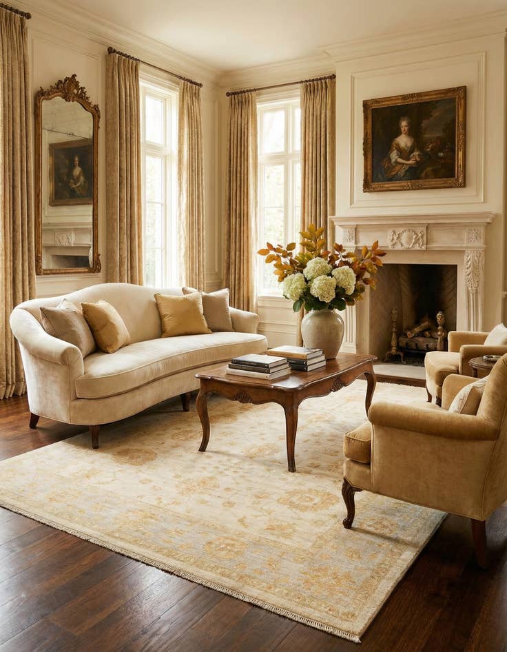 Detail image of 6' 8 x 6' 9 Ziegler Wool Square Rug