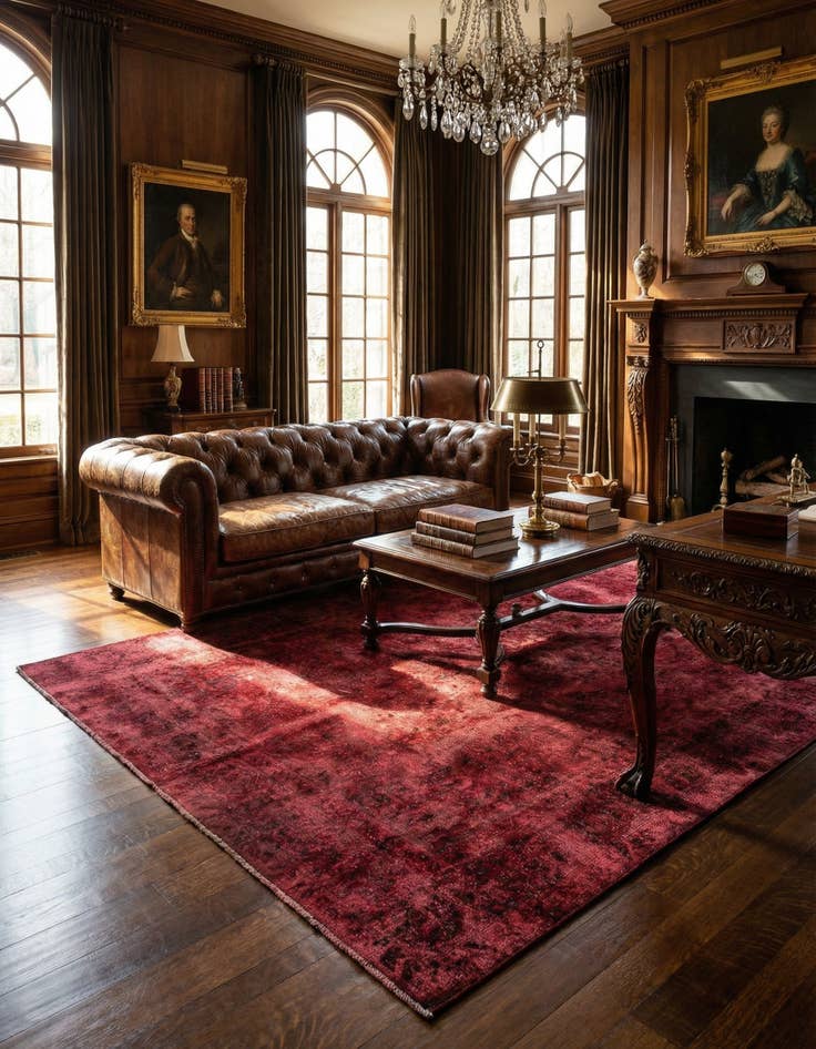 Detail image of 6' 4 x 9' 5 Vintage Royal Wool Rug