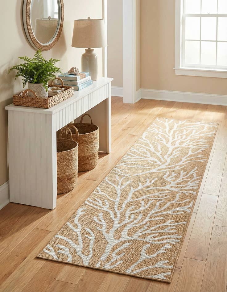 Detail image of 2' x 8'  Washable Coastal Indoor / Outdoor Runner Rug