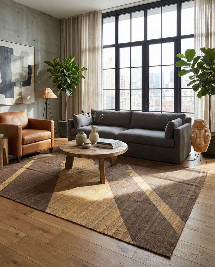 6' 2 x 8' 9 Hand Woven Kilim Modern Wool Rug