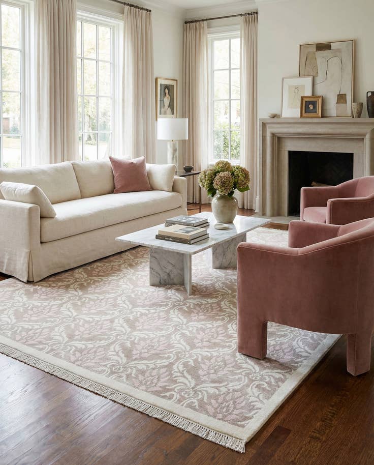 Detail image of 6' 9 x 9' 11 Hand Knotted Darya Wool Rug