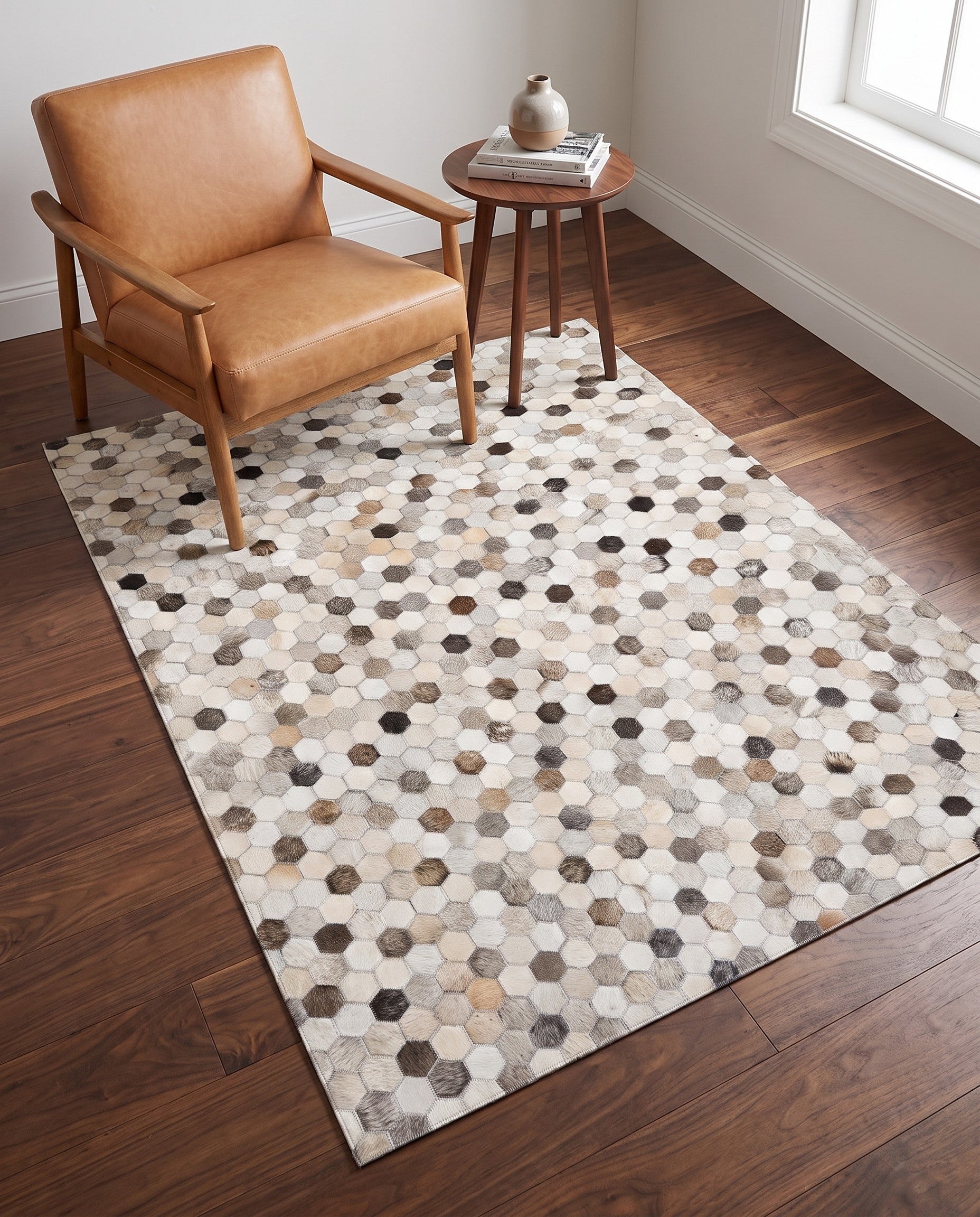 4' x 5' 10 Cowhide Stocks Rug