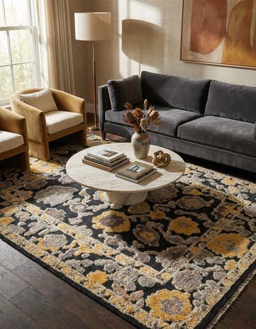 8' x 10' 4 Hand Knotted Oushak Wool Rug