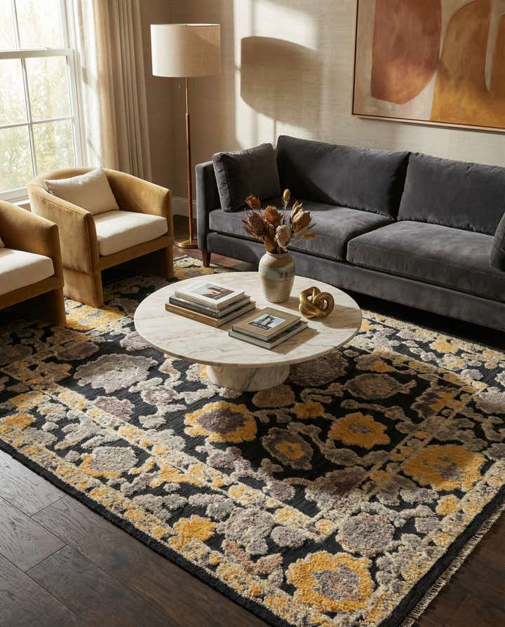 8' x 10' 4 Hand Knotted Oushak Wool Rug