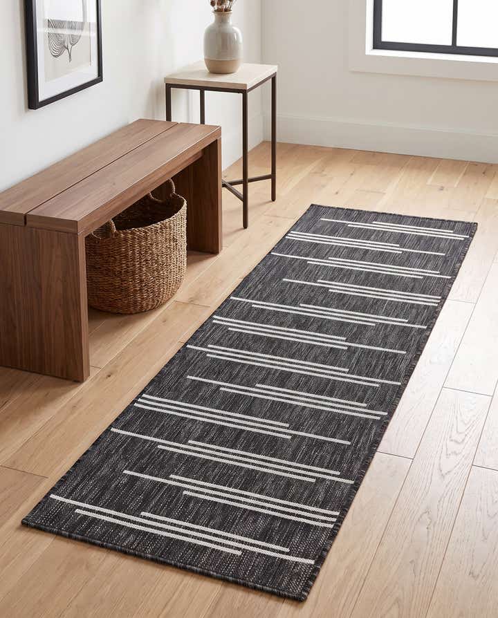 2' x 5' 3 Easy-Clean Modern Indoor / Outdoor Runner Rug