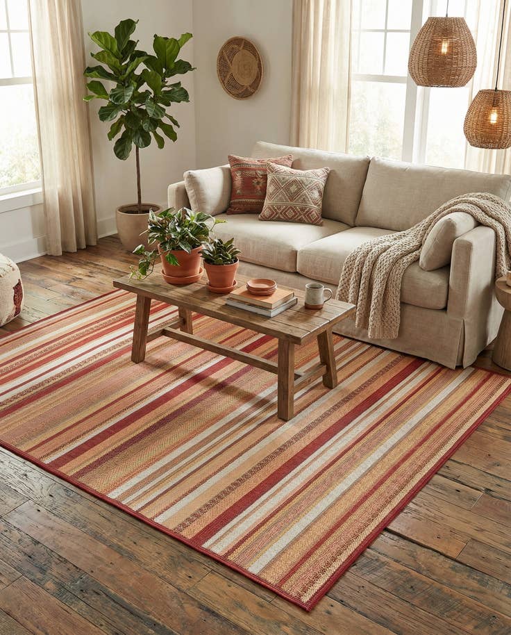 Detail image of 7' 10 x 7' 10 Easy-Clean Baja Indoor / Outdoor Square Rug