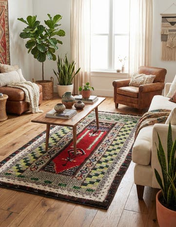 3' 8 x 7' Hand Knotted Moroccan Wool Rug
