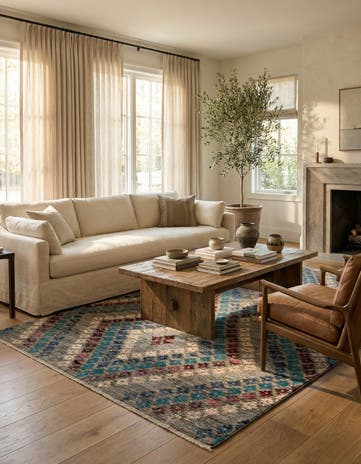 5' 6 x 8' 6 Hand Knotted Darya Wool Rug