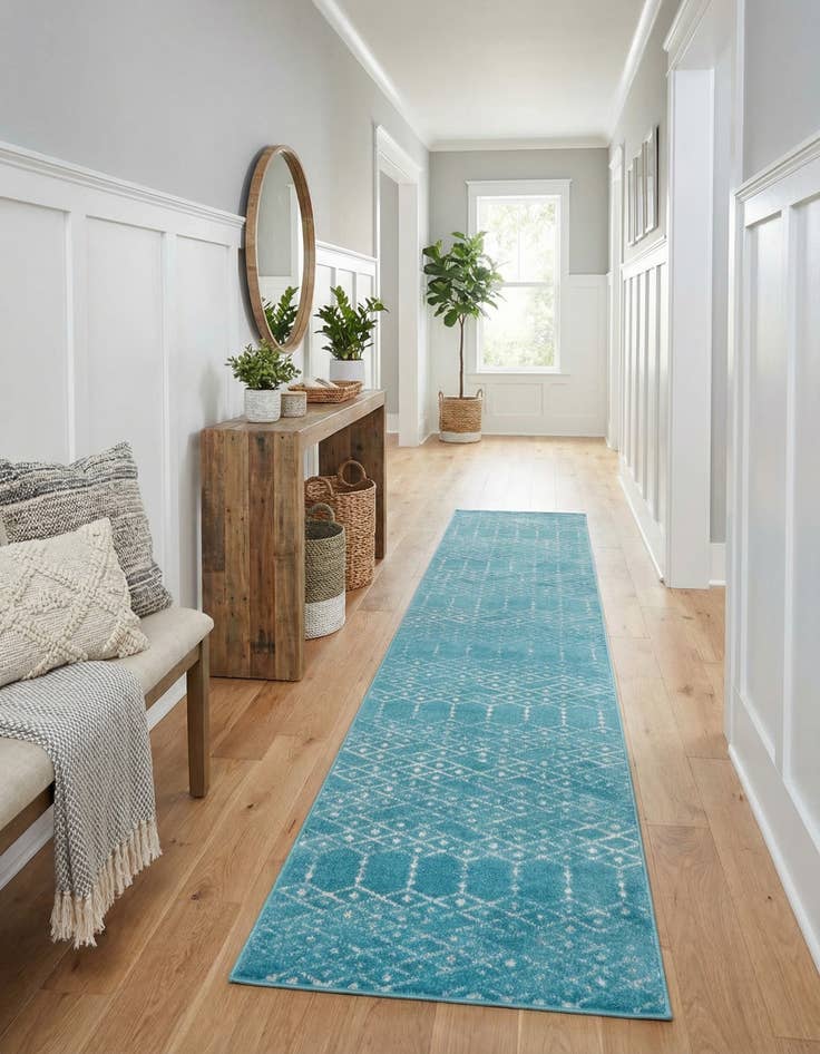 Detail image of 3' x 16' Paxon Trellis Runner Rug