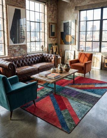 5' 9 x 7' 11 Hand Knotted Ultra Vintage Persian Wool Rug