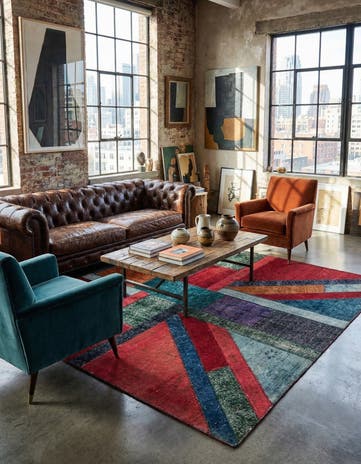5' 9 x 7' 11 Hand Knotted Ultra Vintage Persian Wool Rug