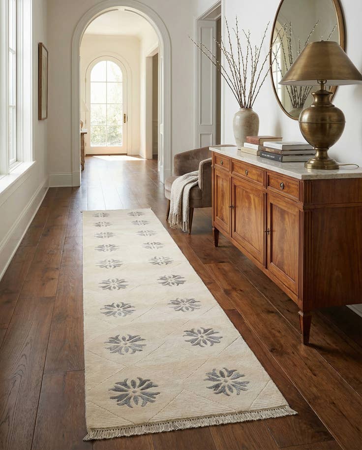 Detail image of 2' 8 x 13' 7 Hand Knotted Darya Wool Runner Rug