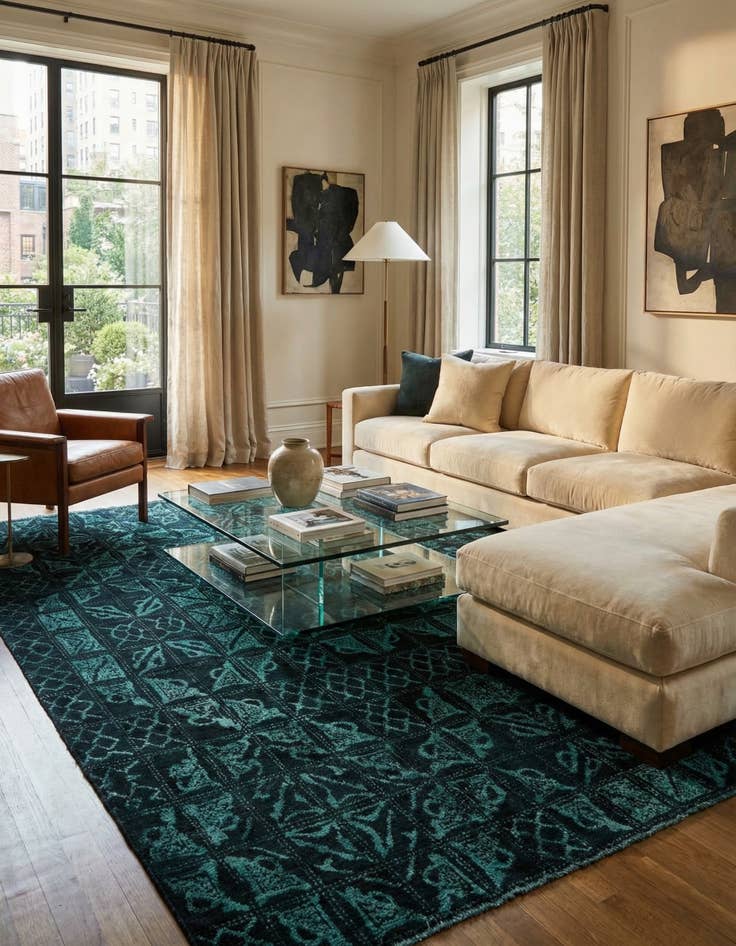 Detail image of 8' x 10'  Hand Knotted Darya Rug