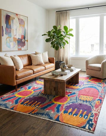 6' 3 x 8' 3 Hand Knotted Modern Ziegler Wool Rug