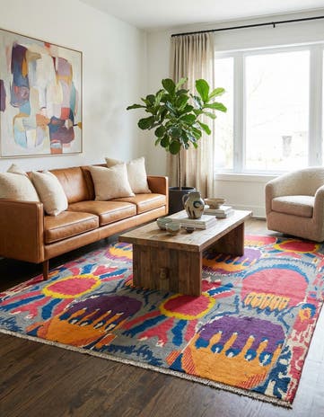 6' 3 x 8' 3 Hand Knotted Modern Ziegler Wool Rug