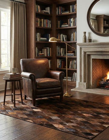 4' 1 x 5' 11 Cowhide Stocks Rug