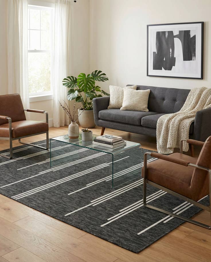 Detail image of 6' x 9' Easy-Clean Modern Indoor / Outdoor Rug