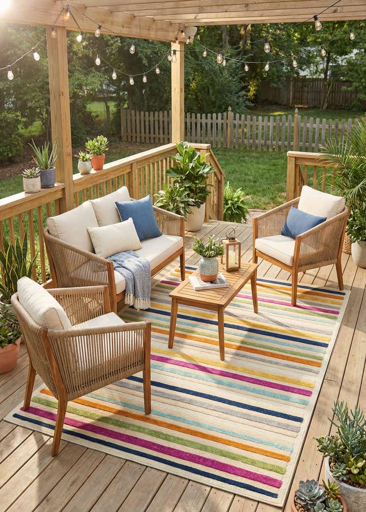 5' 3 x 8' Easy-Clean Aruba Indoor / Outdoor Rug