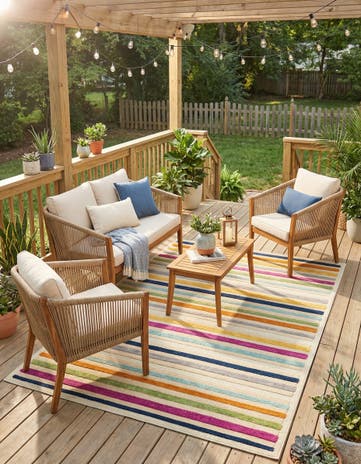 5' 3 x 8' Easy-Clean Aruba Indoor / Outdoor Rug